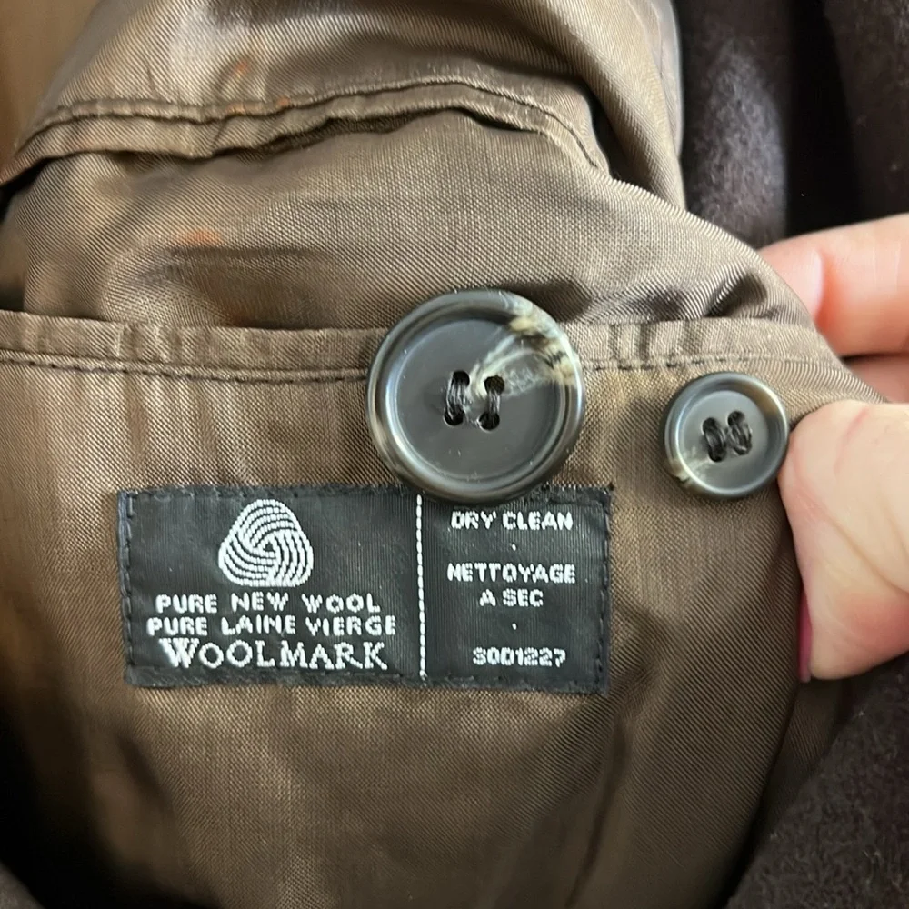 Vintage Bachrach Men’s Dark Brown‎ Wool Coat- L
